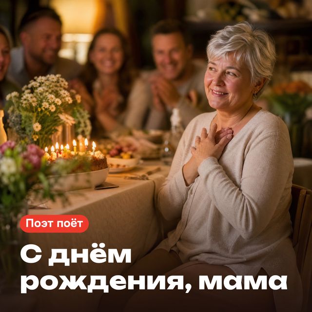 Обложка песни «С днём рождения, мама»