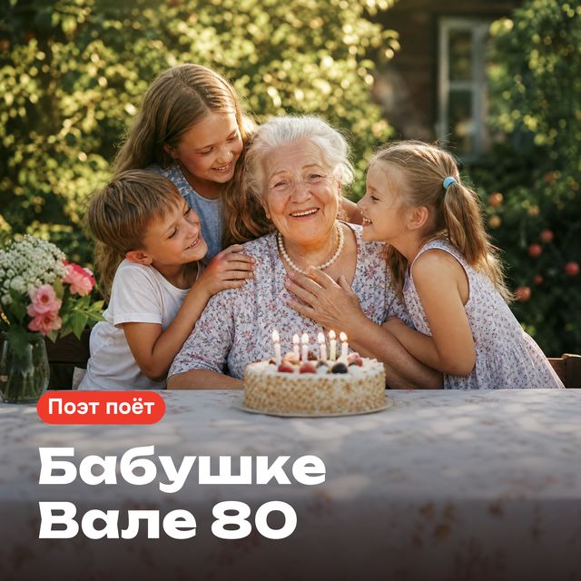 Обложка песни «Бабушке Вале 80»